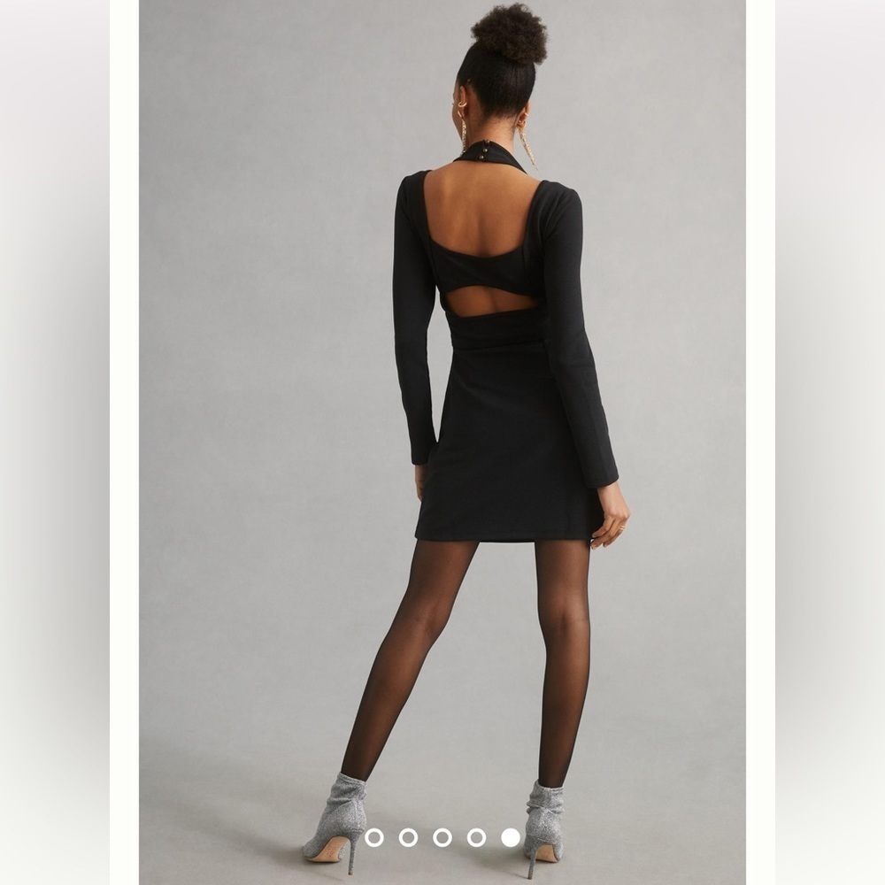 ANTHROPOLOGIE NWT By Anthropologie Long-Sleeve Mini Dress Size M. - Picture 11 of 11